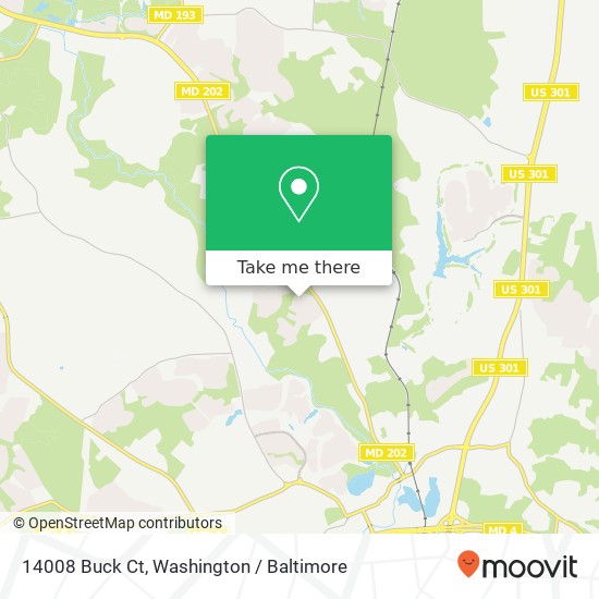 Mapa de 14008 Buck Ct, Upper Marlboro, MD 20772