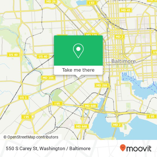 550 S Carey St, Baltimore, MD 21223 map