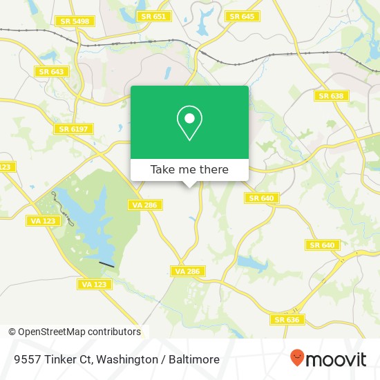 Mapa de 9557 Tinker Ct, Burke, VA 22015