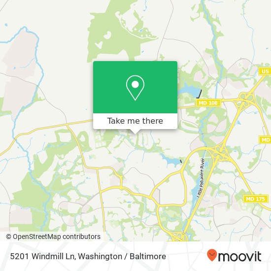 Mapa de 5201 Windmill Ln, Columbia, MD 21044