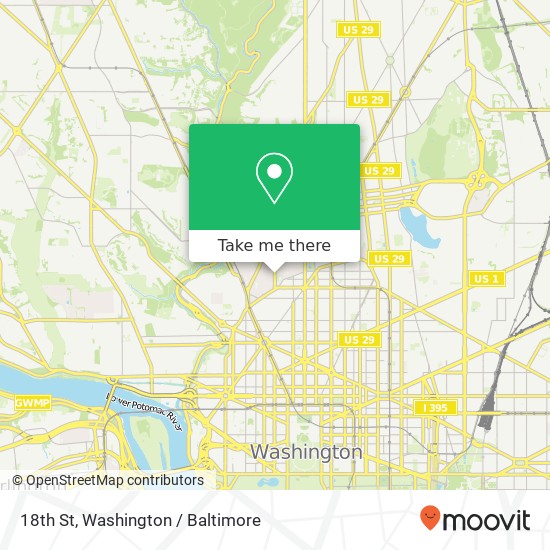 Mapa de 18th St, Washington, DC 20009