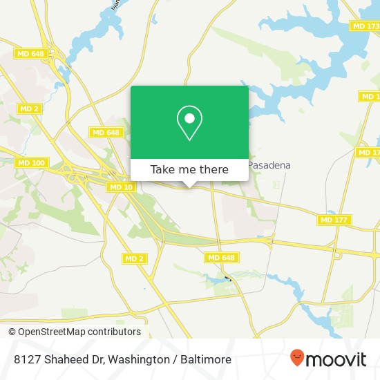 Mapa de 8127 Shaheed Dr, Pasadena, MD 21122