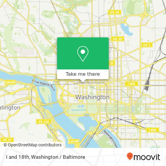 I and 18th, Washington, DC 20006 map