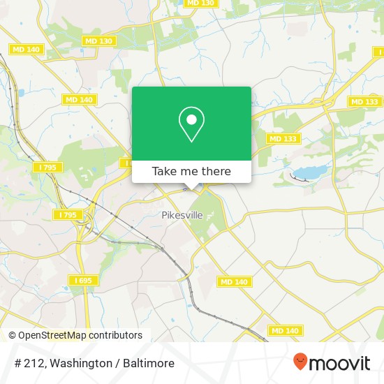 Mapa de # 212, 3635 Old Ct Rd # 212, Pikesville, MD 21208, USA