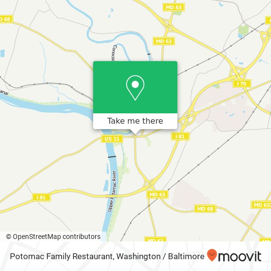 Mapa de Potomac Family Restaurant, 1 E Potomac St