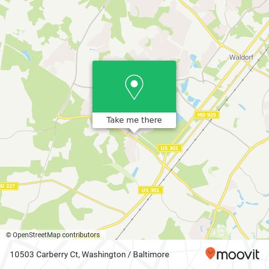 Mapa de 10503 Carberry Ct, White Plains, MD 20695