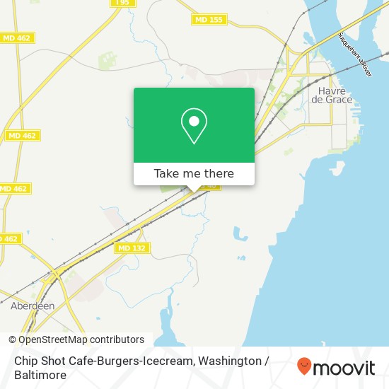 Chip Shot Cafe-Burgers-Icecream, 1834 Pulaski Hwy map