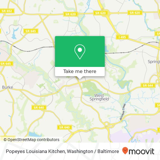 Popeyes Louisiana Kitchen, 8326 Old Keene Mill Rd map