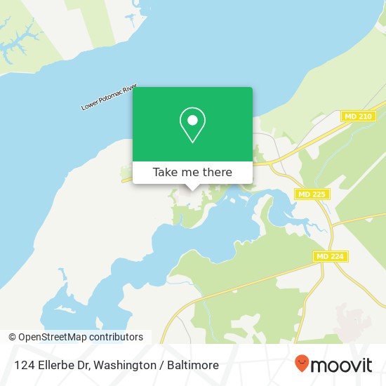 Mapa de 124 Ellerbe Dr, Indian Head, MD 20640