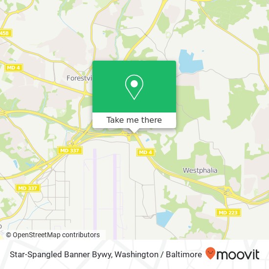 Mapa de Star-Spangled Banner Bywy, Upper Marlboro, MD 20772