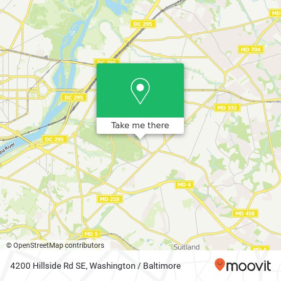 4200 Hillside Rd SE, Washington, DC 20019 map