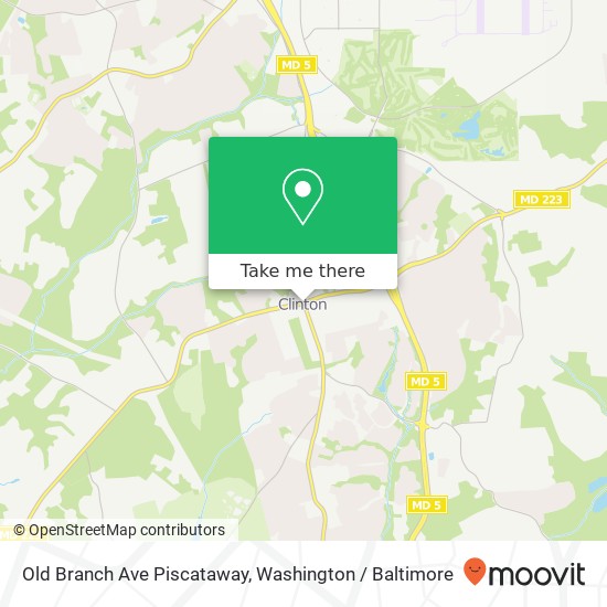 Mapa de Old Branch Ave Piscataway, Clinton, MD 20735