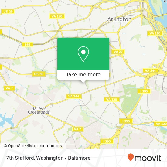 Mapa de 7th Stafford, Arlington, VA 22204