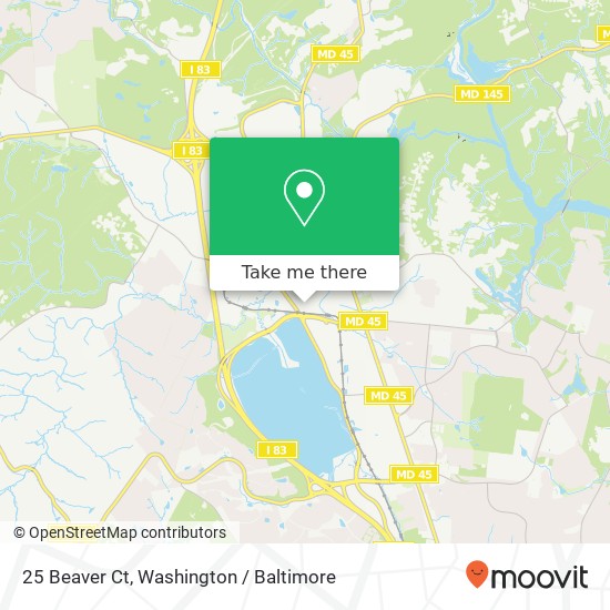 Mapa de 25 Beaver Ct, Cockeysville, MD 21030