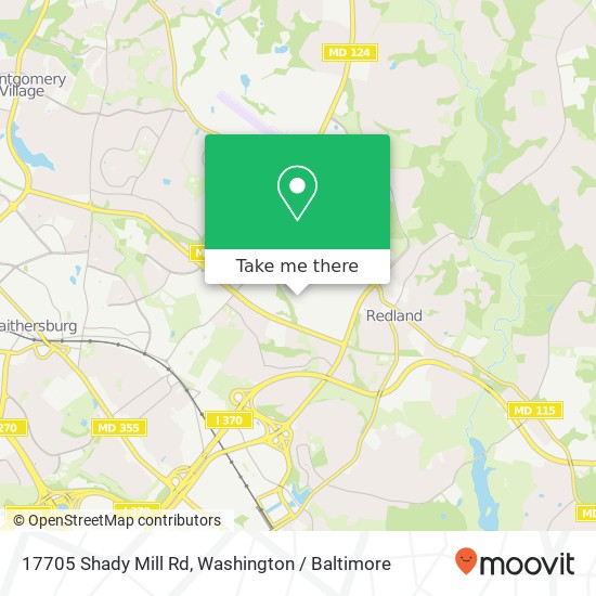 17705 Shady Mill Rd, Derwood, MD 20855 map