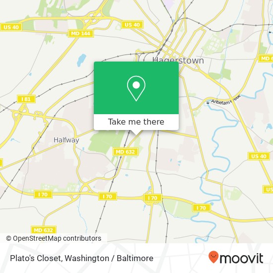 Mapa de Plato's Closet, 1125 Maryland Ave