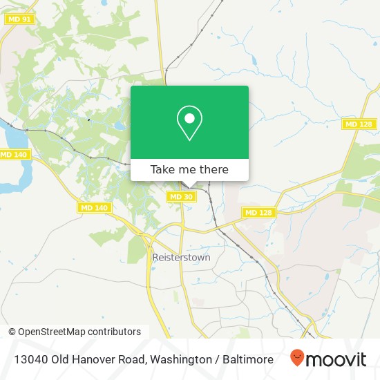 13040 Old Hanover Road, 13040 Old Hanover Rd, Reisterstown, MD 21136, USA map