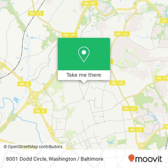 Mapa de 8001 Dodd Circle, 8001 Dodd Cir, Fort Meade, MD 20755, USA