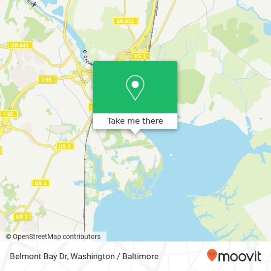 Mapa de Belmont Bay Dr, Woodbridge, VA 22191