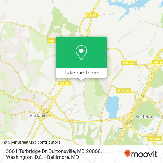 3661 Turbridge Dr, Burtonsville, MD 20866 map