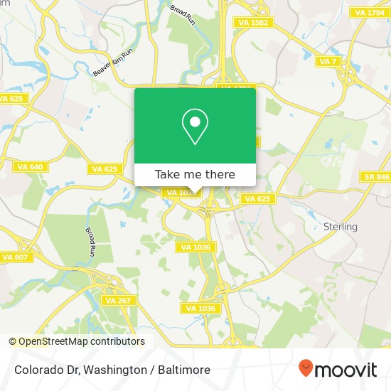 Mapa de Colorado Dr, Sterling, VA 20166