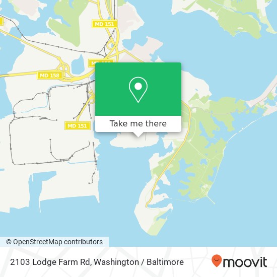 Mapa de 2103 Lodge Farm Rd, Sparrows Point, MD 21219