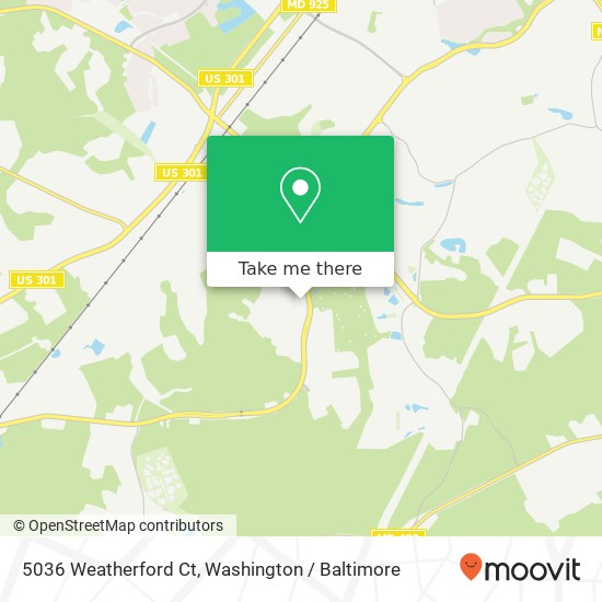 Mapa de 5036 Weatherford Ct, White Plains, MD 20695