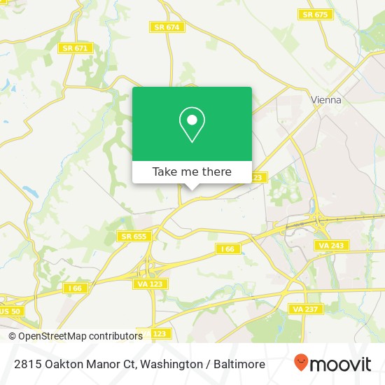 Mapa de 2815 Oakton Manor Ct, Oakton, VA 22124