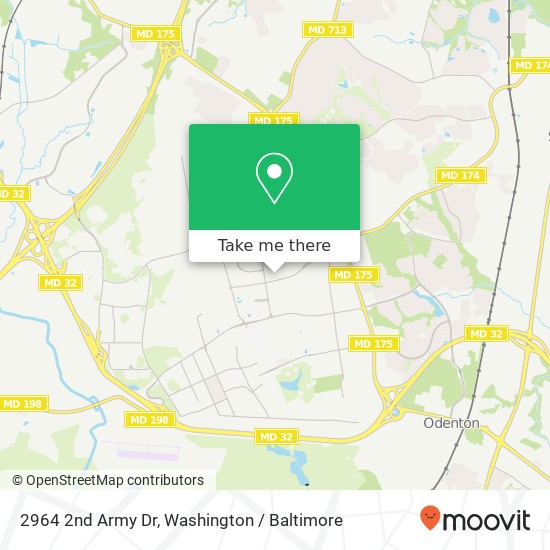 Mapa de 2964 2nd Army Dr, Fort Meade (FT MEADE), MD 20755