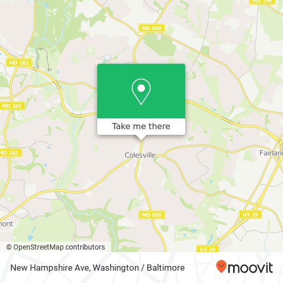 New Hampshire Ave, Silver Spring (CLOVERLY), MD 20904 map