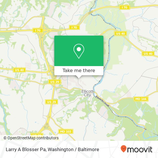 Mapa de Larry A Blosser Pa, 3565 Ellicott Mills Dr