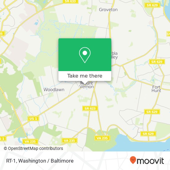 Mapa de RT-1, Alexandria, VA 22309