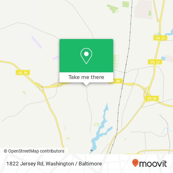 Mapa de 1822 Jersey Rd, Salisbury, MD 21801