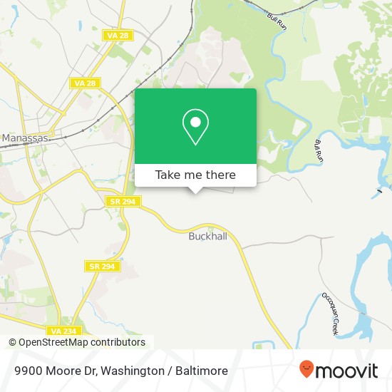 Mapa de 9900 Moore Dr, Manassas, VA 20111