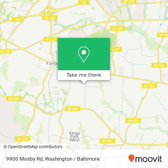 9900 Mosby Rd, Fairfax, VA 22032 map