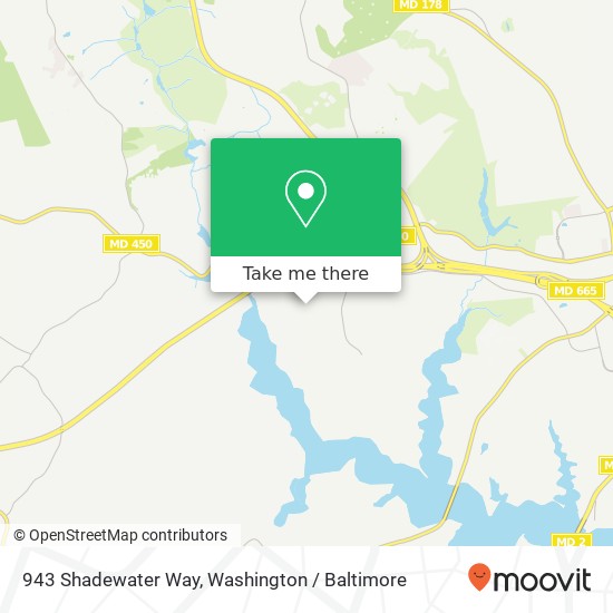 Mapa de 943 Shadewater Way, Annapolis, MD 21401