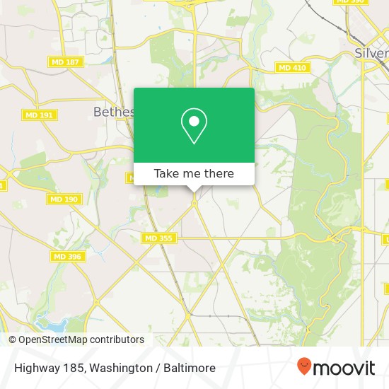 Mapa de Highway 185, Chevy Chase (BETHESDA), MD 20815
