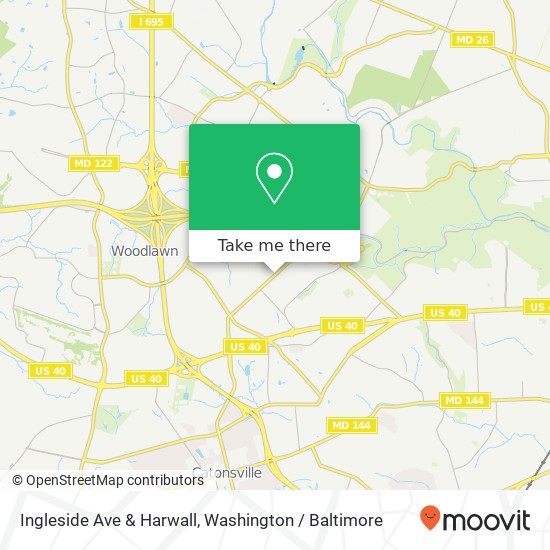 Mapa de Ingleside Ave & Harwall, Gwynn Oak, MD 21207