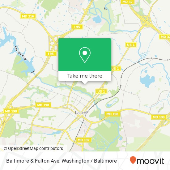 Baltimore & Fulton Ave, Laurel, MD 20723 map