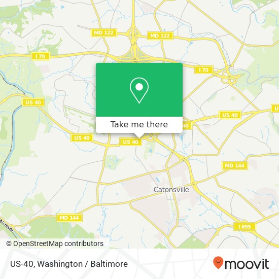 Mapa de US-40, Catonsville, MD 21228