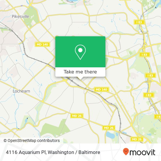 Mapa de 4116 Aquarium Pl, Baltimore, MD 21215