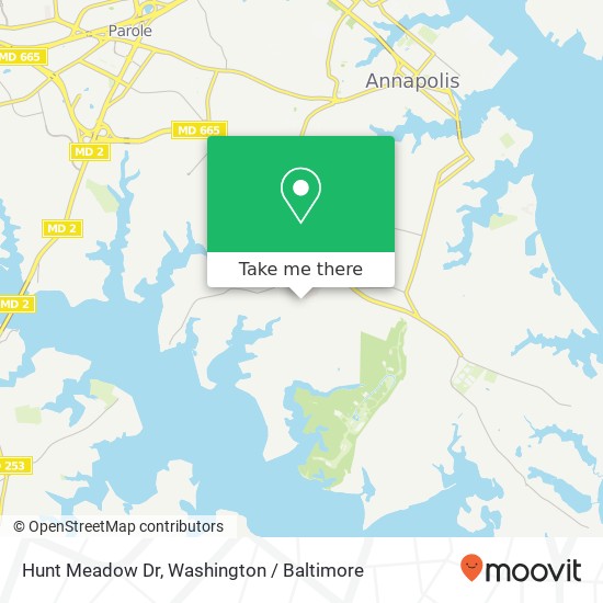 Mapa de Hunt Meadow Dr, Annapolis, MD 21403