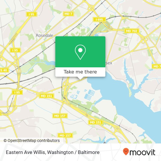 Mapa de Eastern Ave Willis, Baltimore, MD 21224