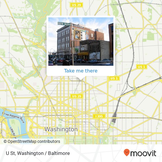 U St, Washington, DC 20001 map