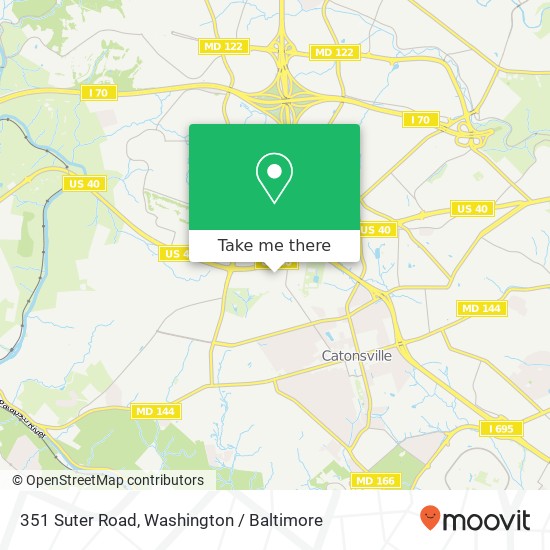 351 Suter Road, 351 Suter Rd, Catonsville, MD 21228, USA map