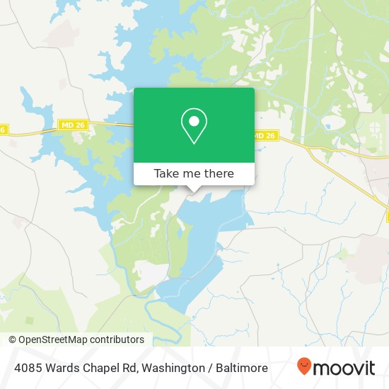 Mapa de 4085 Wards Chapel Rd, Marriottsville, MD 21104