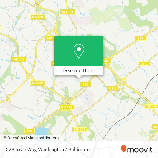 Mapa de 528 Irwin Way, Elkridge, MD 21075