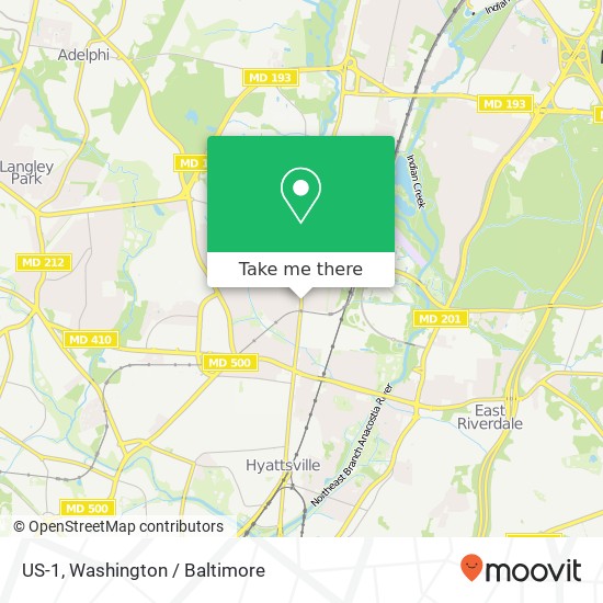 US-1, College Park, MD 20740 map