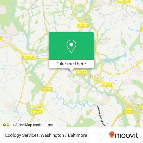 Mapa de Ecology Services, 10220 Old Columbia Rd