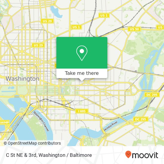C St NE & 3rd, Washington, DC 20002 map